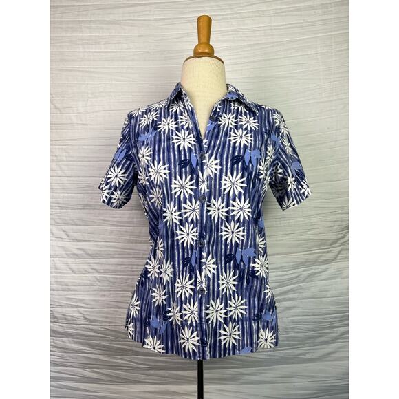 Vintage 90s Columbia Women’s Hawaiian Blouse - Picture 1 of 8